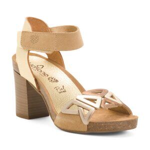 YOKONO Made In Spain Leather Heeled Sandals